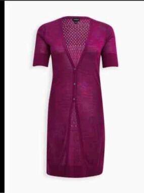 torrid Sheer purple duster cardigan very lightweight